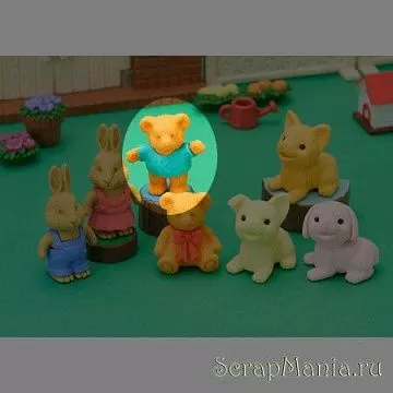 Ластик "Мишка в зеленой маечке" (Iwako)