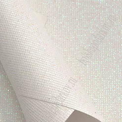 Отрез экокожи А4 с глиттером "Квадратики. Белый хамелеон" Отрез экокожи А4 с глиттером "Квадратики. Белый хамелеон"