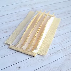 Переплет на 5 разворотов, цвет белый, длина 15 см, шаг 1 см