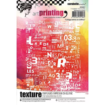 Резиновый штамп "Collage lettres et chiffres. Коллаж из букв и цифр" (Carabelle Studio)