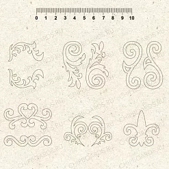 Набор украшений из чипборда "Завитки мини" (Chipboards)