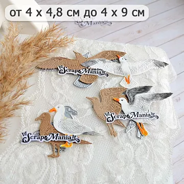 Нож "Море. Чайки", 4х9 см (ScrapMania)