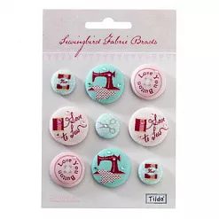 Набор тканевых брадсов "Птичка-портничка" (Tilda)