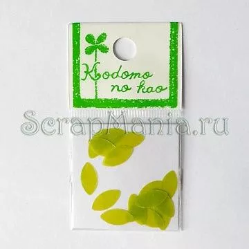 Набор мини-листиков "Светло-зеленые" (Kodomo no kao)