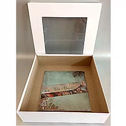 Коробка для альбома 20х20 см с окошком