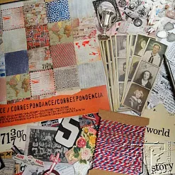 Набор бумаги 30х30 см "Idea-ology. Correspondence", 36 листов (Tim Holtz)