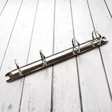 D-образный кольцевой механизм, 4 кольца, внутренний диаметр 23 мм, длина 21 см, цвет серебро