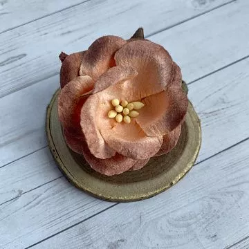 Цветок дикой розы "Коричневый двухтоновый", 1 шт (Craft)