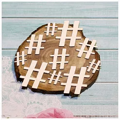 Набор украшений из чипборда "Хэштеги" (GoldenHands)