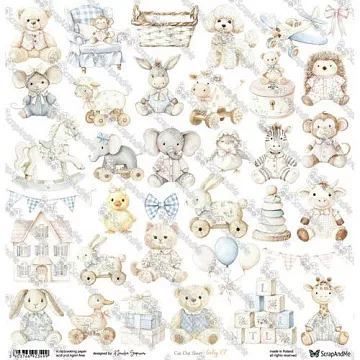 Бумага 30х30 см "Oh, Baby. Baby 07" (ScrapAndMe)