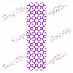 Нож "Бордюр с кружочками", 4,2х14,1 см (Scrapman)