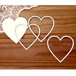 Украшение из чипборда "Шейкер. Сердечко" (Просто небо)