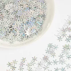 Набор пайеток "Снежинки серебряные", 1,2 см, 50 гр Набор пайеток "Снежинки серебряные", 1,2 см, 50 гр