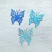 Набор вырубок "Бабочки", цвет синий микс