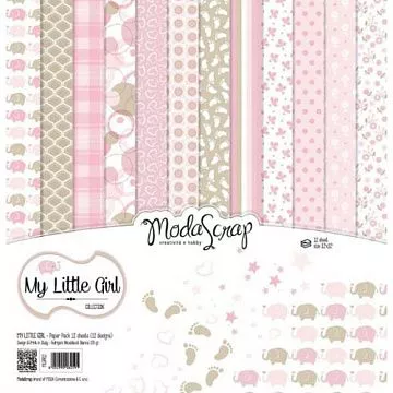 Набор бумаги 15х15 см "My little girl", 12 листов (ModaScrap) Набор бумаги 15х15 см "My little girl", 12 листов (ModaScrap)