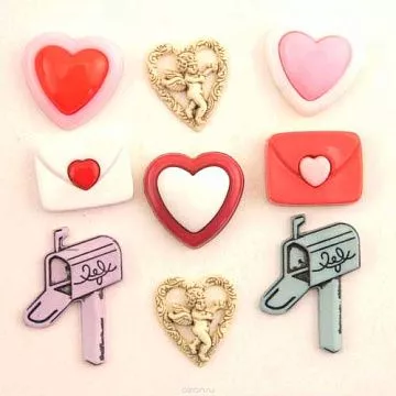 Набор пуговиц "День св. Валентина" (Buttons Galore)