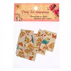 Набор деревянных пуговиц "Птичка на ветке" (АртУзор)