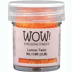 Пудра для эмбоссинга полупрозрачная "Lemon Twist. Лимонный твист" (WOW)