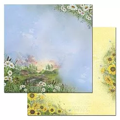 Бумага "Летняя деревня. Розовые рассветы" (ScrapMania)