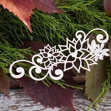 Чипборд "Новогодний декор 2", 11,6х4,8 см (LeoMammy)