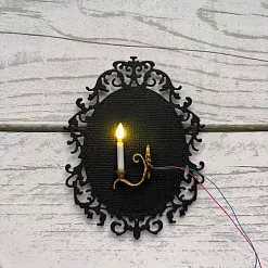 Подсветка "Свеча настенная", модуль с 1 белым светодиодом, сменная батарейка (ScrapIllumination)