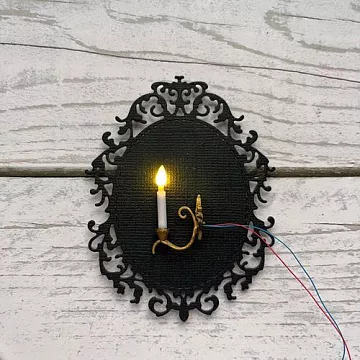 Подсветка "Свеча настенная", модуль с 1 белым светодиодом, сменная батарейка (ScrapIllumination)