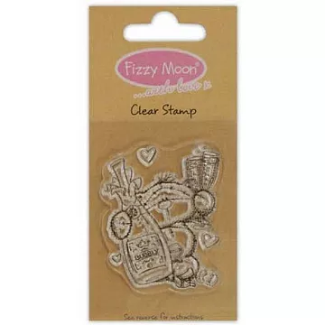 Штамп "Мишка на свадьбе" (Fizzy Moon)