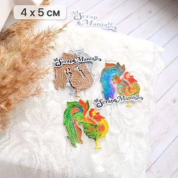 Нож "Русские сказки. Петушок-золотой гребешок", 4х5 см (ScrapMania)