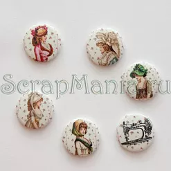 Набор фишек для скрапбукинга "Истинные леди"