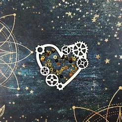 Шейкер "Сердечко с шестеренками. Мини" (CraftStory)