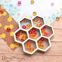 Шейкер "Пчелки. Соты маленькие", с раздельными ячейками (ScrapMania)