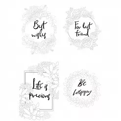 Набор текстурированных карточек "Shabby garden", на английском (Фабрика Декору)