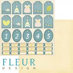 Бумага "Я расту. Теги и билетики" (Fleur-design)