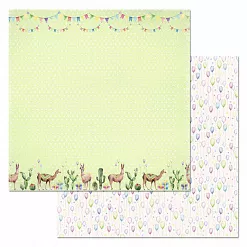 Набор бумаги 30,5х30,5 см "Ламы", 12 листов (ScrapMania)