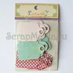 Набор ярлычков из кардстока "Праздничные" (Lantiquite)