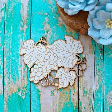 Украшение из чипборда "Виноград большой" (ScrapКрым)