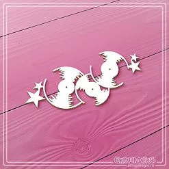 Чипборд "Виниловые пластинки со звездами", 7,3х3 см (СкрапМагия)