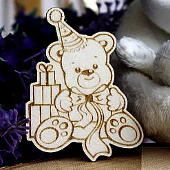 Украшение из чипборда "Мишка 263 (Fantasy)