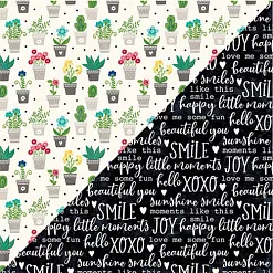 Набор бумаги 30х30 см с наклейками и высечками "You make miso happy", 13 листов (Jilibean soup)