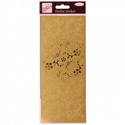 Контурные наклейки "Цветочные уголки", цвет золотой (DoCrafts) Контурные наклейки "Цветочные уголки", цвет золотой (DoCrafts)