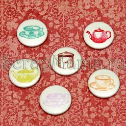 Набор фишек для скрапбукинга "Перерыв на чай"