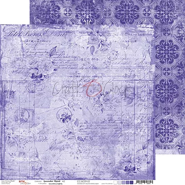 Бумага 30х30 см "Lavender mood 02" (CraftO'clock)
