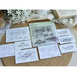 Штамп "Чертеж", 9х6,5 см (AgiArt) Штамп "Чертеж", 9х6,5 см (AgiArt)