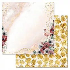 Набор бумаги 30,5х30,5 см "Роскошный фламинго", 12 листов (ScrapMania)