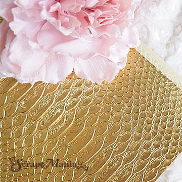 Отрез экокожи 30х69 см "Текстурный. Питон золотой" (Pty Китай)