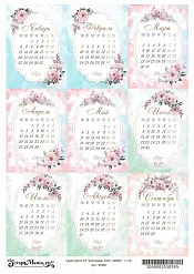 Скрап-карта А4 "Календарь 2020. Шебби" (ScrapMania)