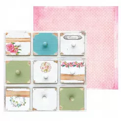 Бумага 15х15 см "Счастье в мелочах. Ящички" (АртУзор)