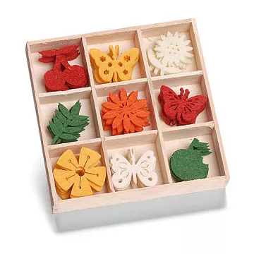 Набор украшений из фетра в коробочке "Бабочки и фрукты" (Knorr Prandell)