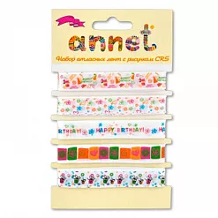 Набор атласных лент "С днем рождения"