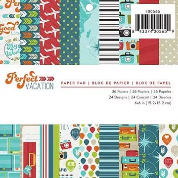 Набор бумаги 15х15 см "Perfect vacation", 36 листов (Imaginisce)